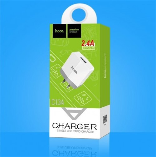 شارژر دیواری تک پورت 2.4 آمپر هوکو Hoco C13A Smart USB Charger