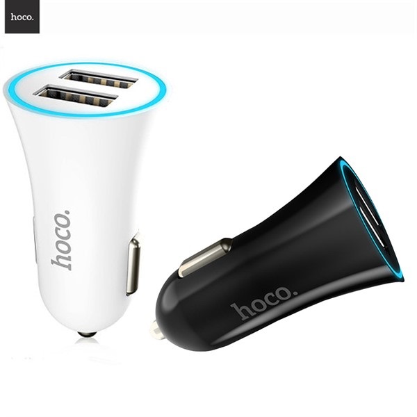 شارژر فندکی 2 پورت 2.4 آمپر هوکو Hoco UC204 Car Charger