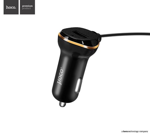 شارژر فندکی 3.4 میلی آمپر هوکو Hoco Z14 Car Charger همراه با کابل