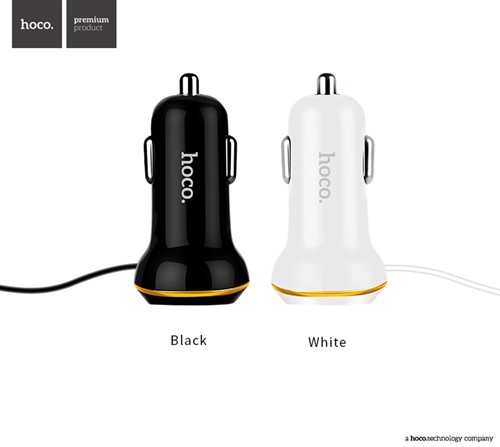 شارژر فندکی 3.4 میلی آمپر هوکو Hoco Z14 Car Charger همراه با کابل