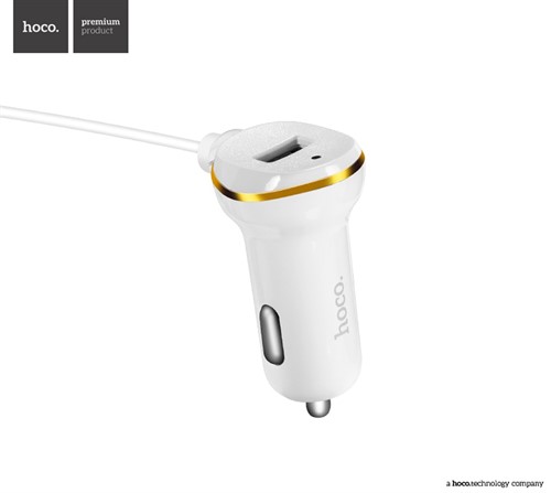 شارژر فندکی 3.4 میلی آمپر هوکو Hoco Z14 Car Charger همراه با کابل