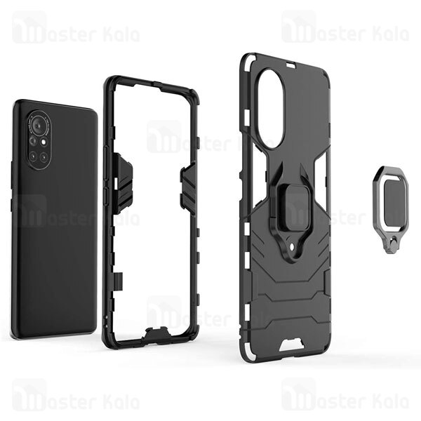 قاب ضد ضربه Huawei Nova 8 / Nova 8 5G Black Panther KEYSION Shockproof Armor Ring Holder Case