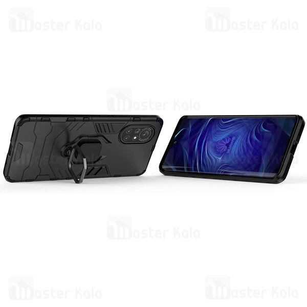 قاب ضد ضربه Huawei Nova 8 / Nova 8 5G Black Panther KEYSION Shockproof Armor Ring Holder Case