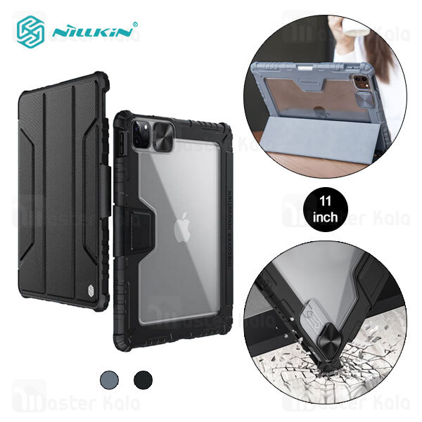 کیف چرمی هوشمند نیلکین iPad Pro 11 2020 / 2021 / Air 4 / 10.9 2020 Nillkin Bumper Leather Case Pro