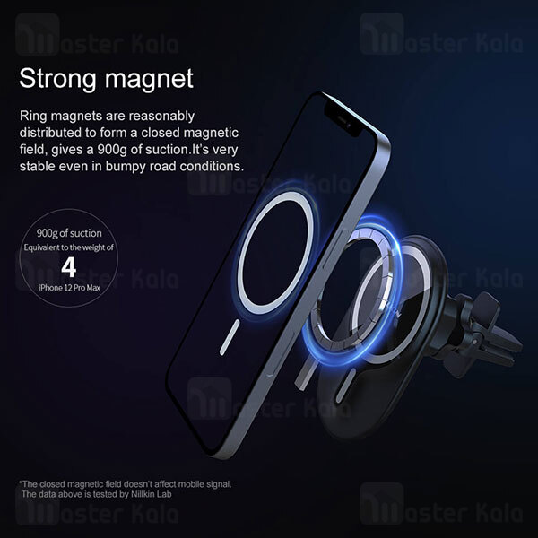 هولدر و شارژر وایرلس Nillkin MagRoad NKT08 Magnetic Car Mount With Wireless Charging Clip 7.5W