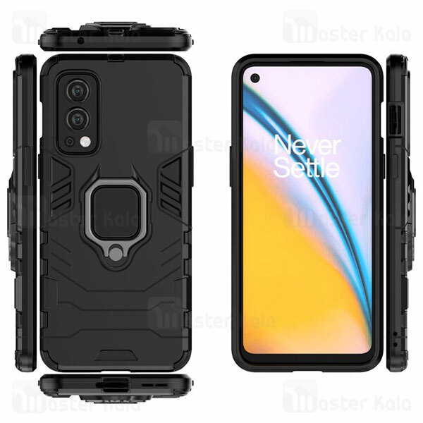 قاب ضد ضربه OnePlus Nord 2 5G Black Panther KEYSION Shockproof Armor Ring Holder Case