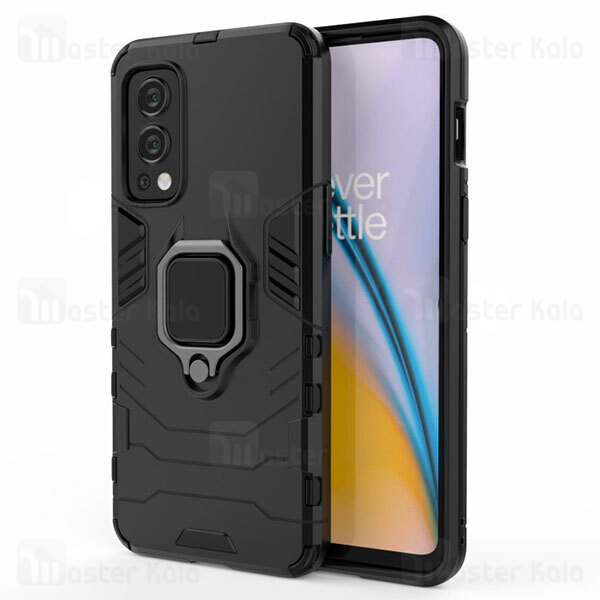 قاب ضد ضربه OnePlus Nord 2 5G Black Panther KEYSION Shockproof Armor Ring Holder Case