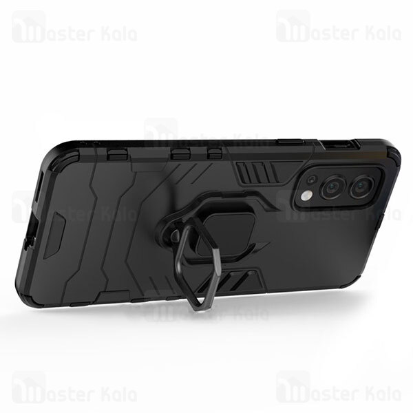 قاب ضد ضربه OnePlus Nord 2 5G Black Panther KEYSION Shockproof Armor Ring Holder Case