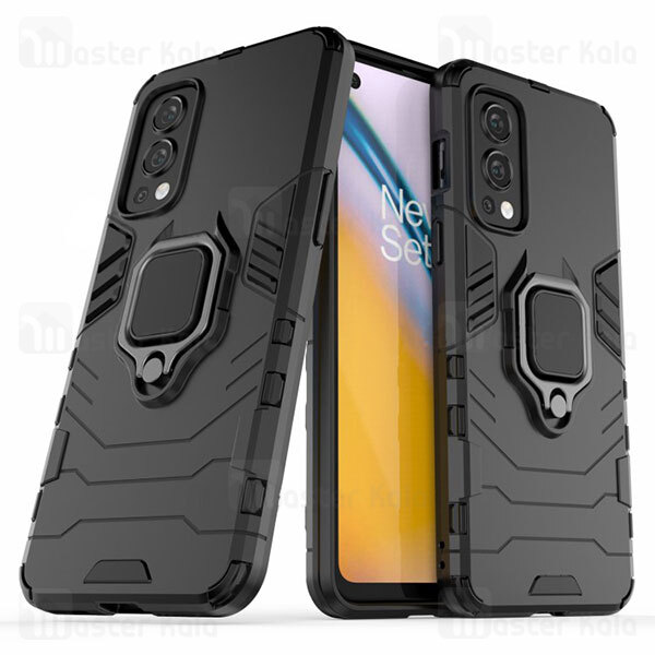 قاب ضد ضربه OnePlus Nord 2 5G Black Panther KEYSION Shockproof Armor Ring Holder Case