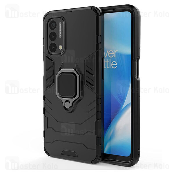 قاب ضد ضربه OnePlus Nord N200 5G / Oppo A93 5G Black Panther KEYSION Shockproof Armor Ring Holder Case