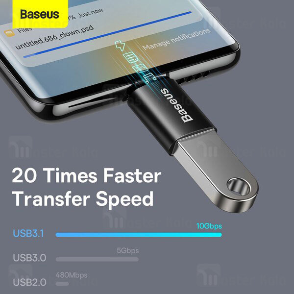 مبدل Baseus Ingenuity Mini OTG Adaptor Type C to USB-A 3.1 ZJJQ000001