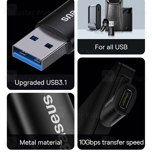 مبدل Baseus Ingenuity Mini OTG Adaptor Type C to USB-A 3.1 ZJJQ000101