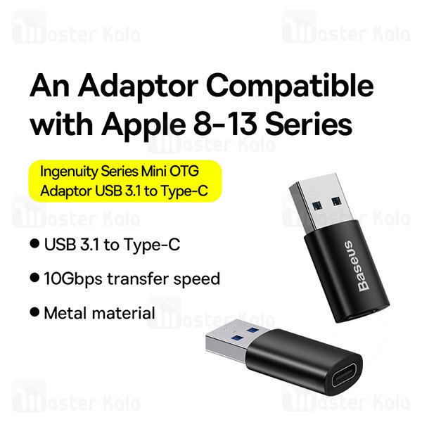 مبدل Baseus Ingenuity Mini OTG Adaptor Type C to USB-A 3.1 ZJJQ000101