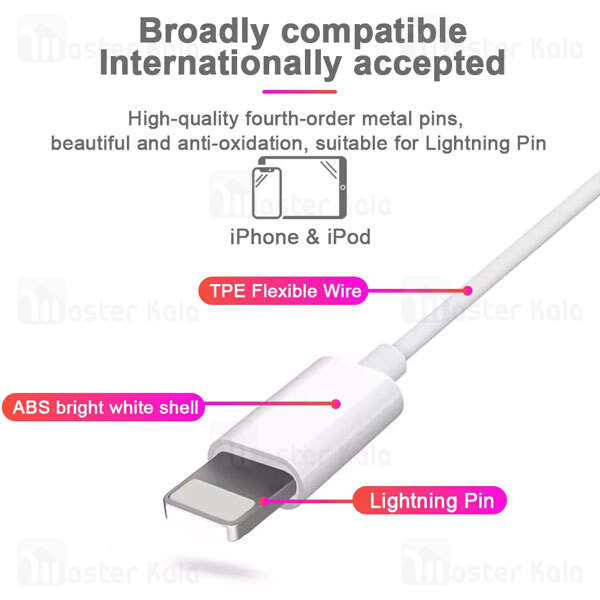 هندزفری سیمی باوین Bavin HX832 Wired Headset Lightning Cable