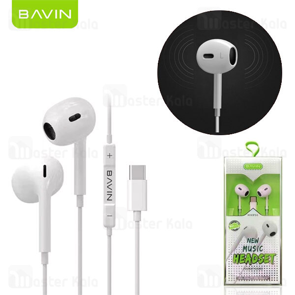 هندزفری سیمی باوین Bavin HX856 New Music Wired Headset Type-C