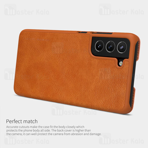 کیف چرمی نیلکین سامسونگ Samsung Galaxy S21 FE 2021 Nillkin Qin Leather Case