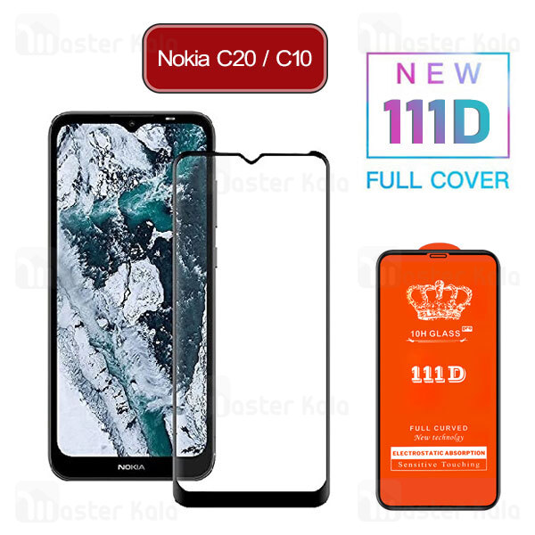 گلس تمام صفحه Nokia C20 / C10 Glass Full Screen Protector