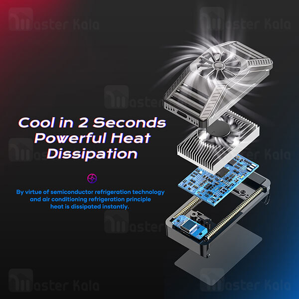 فن گیمینگ موبایل راک Rock i100 Phone Radiator With Semiconductor Refrigeration RAU0731