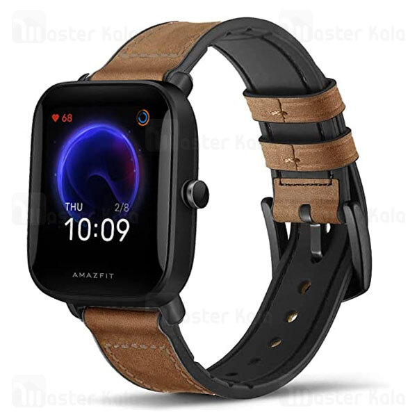 بند چرمی ساعت هوشمند Xiaomi Amazfit Bip U / Bip U Pro / Bip S Smart Watch Leather Strap