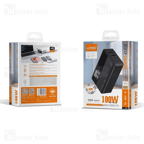 هاب شارژر 4 پورت الدینیو LDNIO A4809C توان 100 وات