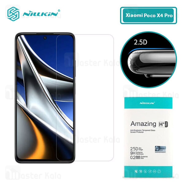 محافظ صفحه شیشه ای نیلکین آیفون Xiaomi Poco X4 Pro 5G Nillkin H+ Pro