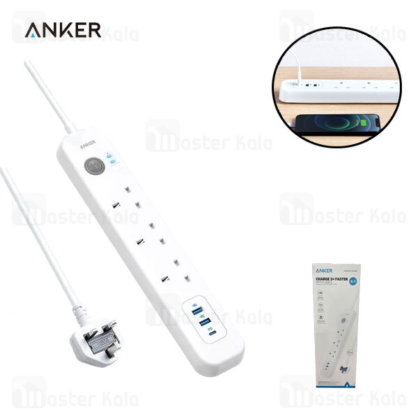 سه راهی برق انکر Anker PowerExtend Strip دارای 3 پورت