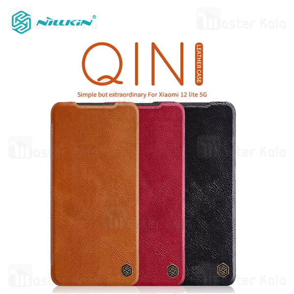 کیف چرمی نیلکین شیائومی Xiaomi 12 Lite Nillkin Qin Leather Case