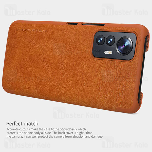 کیف چرمی نیلکین شیائومی Xiaomi 12 Lite Nillkin Qin Leather Case