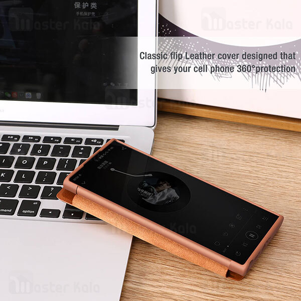 کیف چرمی نیلکین سامسونگ Samsung Galaxy S23 Ultra Nillkin Qin Pro Leather Case دارای محافظ دوربین