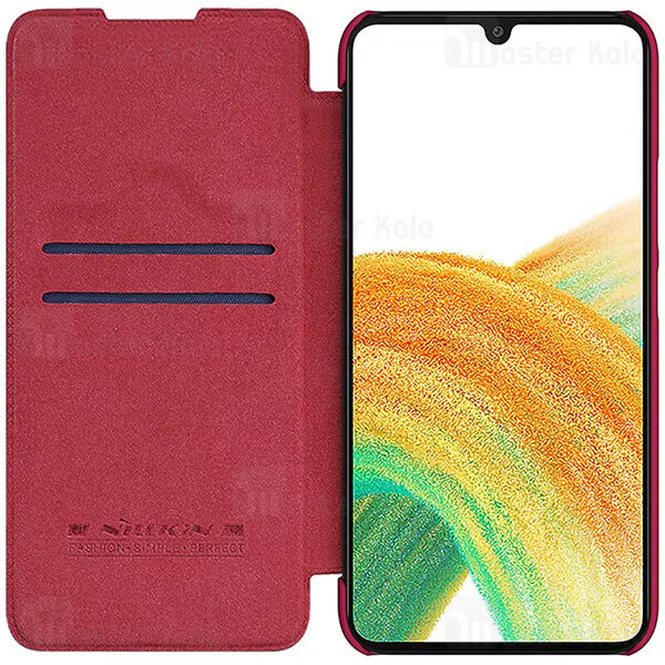 کیف چرمی نیلکین سامسونگ Samsung Galaxy A34 Nillkin Qin Leather Case