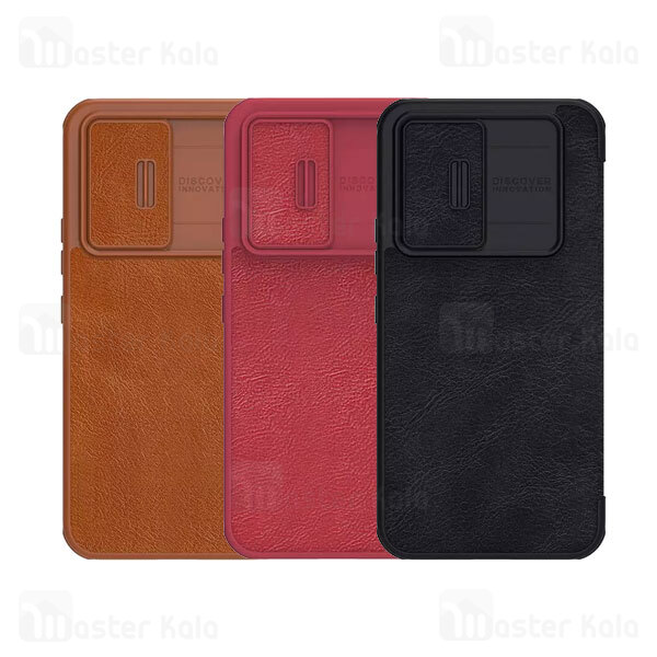 کیف چرمی نیلکین سامسونگ Samsung Galaxy A54 Nillkin Qin Pro Leather Case دارای محافظ دوربین