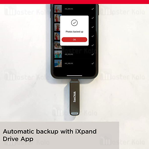 فلش مموری دو سر 128 گیگابایت لایتنینگ و Type C سن دیسک SanDisk iXpand Luxe SDIX70N