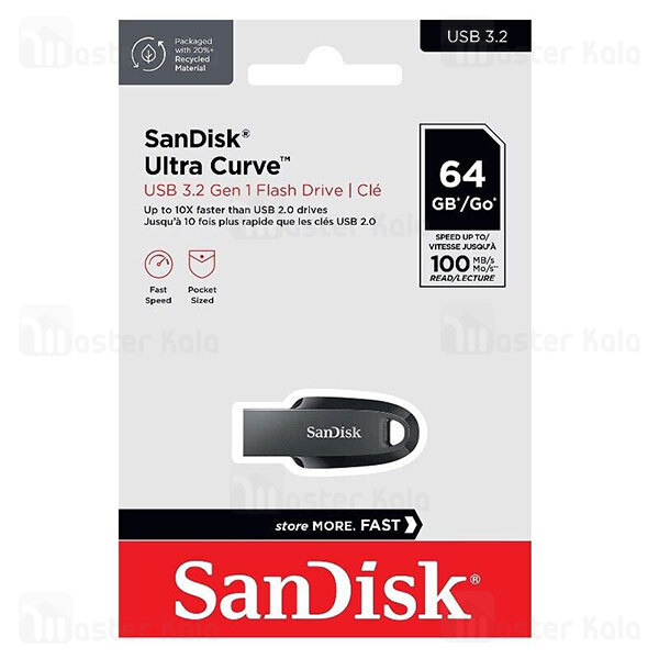 فلش مموری 64 گیگابایت سن دیسک SanDisk Ultra Curve New SDCZ550