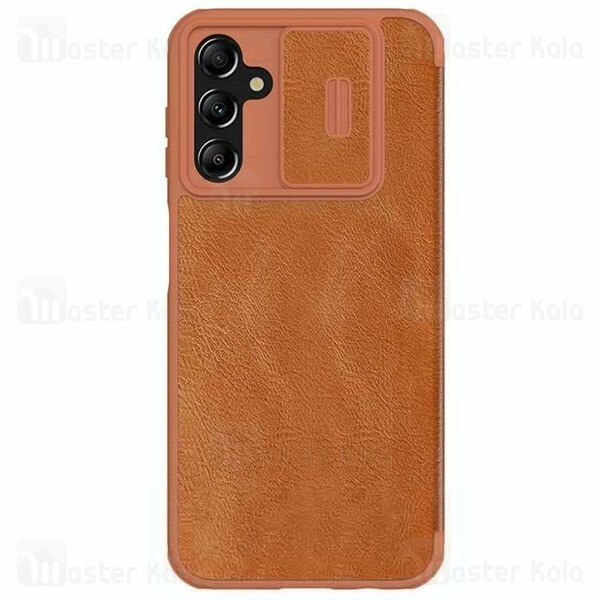 کیف چرمی نیلکین سامسونگ Samsung Galaxy A14 4G Nillkin Qin Pro Leather Case دارای محافظ دوربین