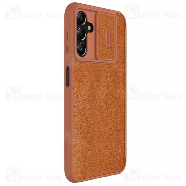 کیف چرمی نیلکین سامسونگ Samsung Galaxy A24 4G Nillkin Qin Pro Leather Case دارای محافظ دوربین