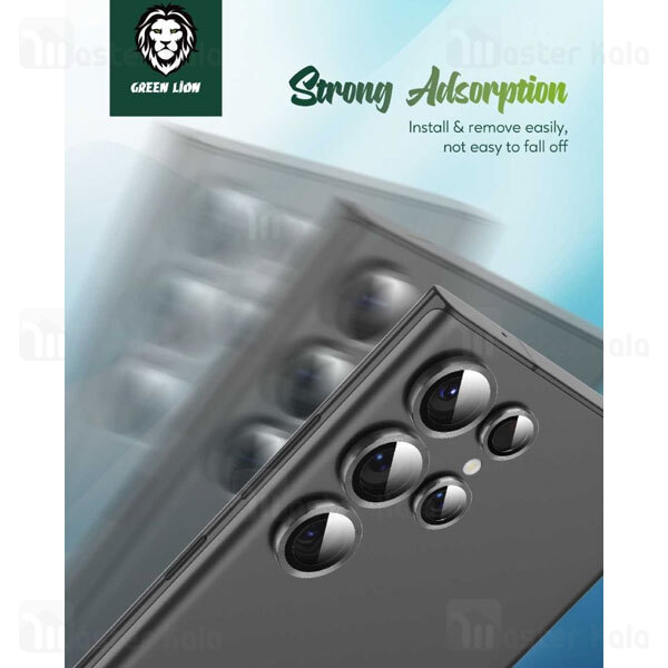 محافظ لنز فلزی دوربین گرین لاین Samsung Galaxy S23 Ultra Green Lion Camera Lens Armor