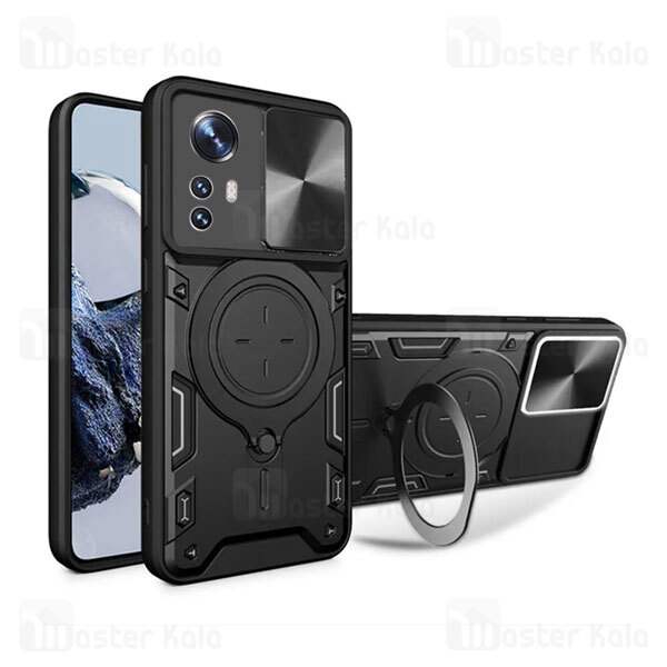 قاب ضد ضربه مگنتی Xiaomi 12 Pro Magnetic Support Case دارای محافظ دوربین