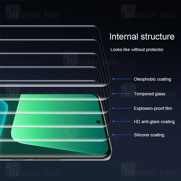 محافظ صفحه شیشه ای دورچسب تمام صفحه نیلکین شیائومی Xiaomi 13 Pro 3D CP+ Max