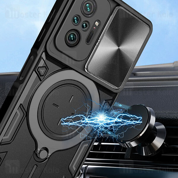 قاب ضد ضربه مگنتی Xiaomi Note 10 Pro 4G / Note 10 Pro Max Magnetic Support Case دارای محافظ دوربین