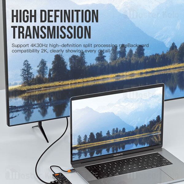 هاب 8 پورت بیوا Biva Type-C 8 in 1 HUB-03 Docking Station
