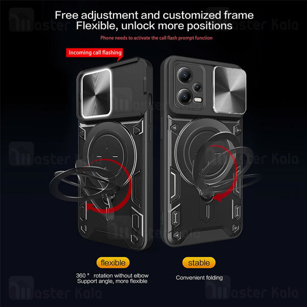 قاب ضد ضربه مگنتی Xiaomi Redmi Note 12 Pro Plus Magnetic Support Case دارای محافظ دوربین