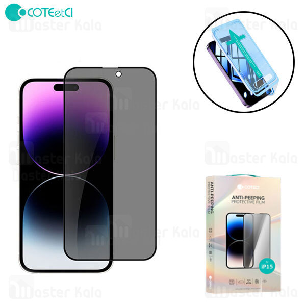 محافظ صفحه نمایش تمام صفحه تمام چسب کوتتسی Apple iPhone 15 Pro Max Coteetci 35027 Protective Film