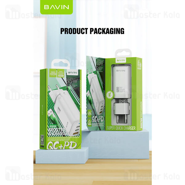 شارژر دیواری باوین Bavin PC835 GaN توان 65 وات 