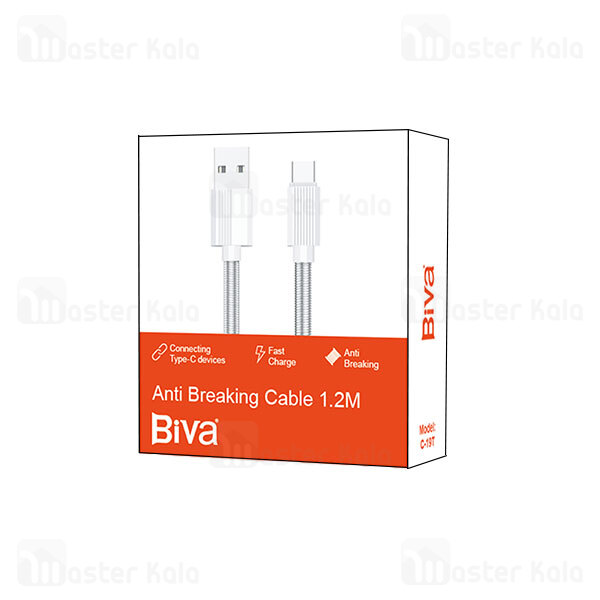 کابل Type-C به Biva C-19T USB طول 1.2 متر