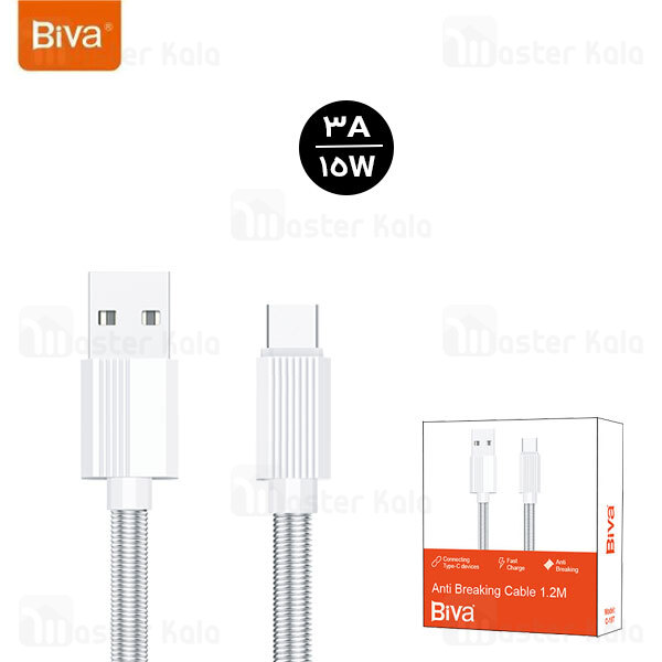 کابل Type-C به Biva C-19T USB طول 1.2 متر