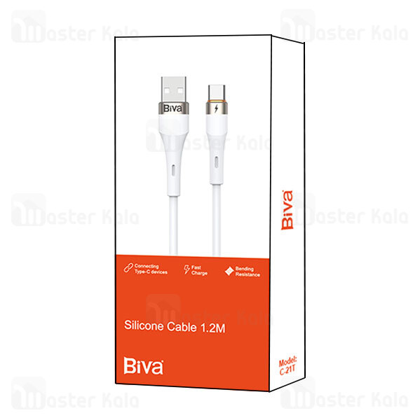 کابل Type-C به Biva C-21T USB طول 1.2 متر