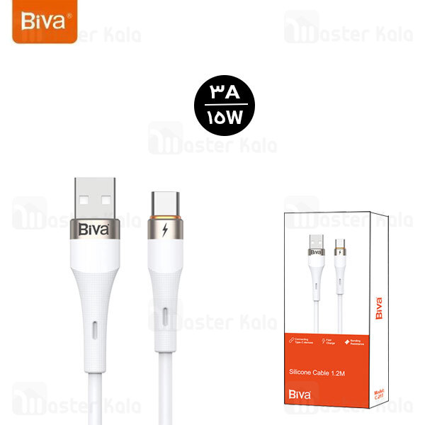 کابل Type-C به Biva C-21T USB طول 1.2 متر