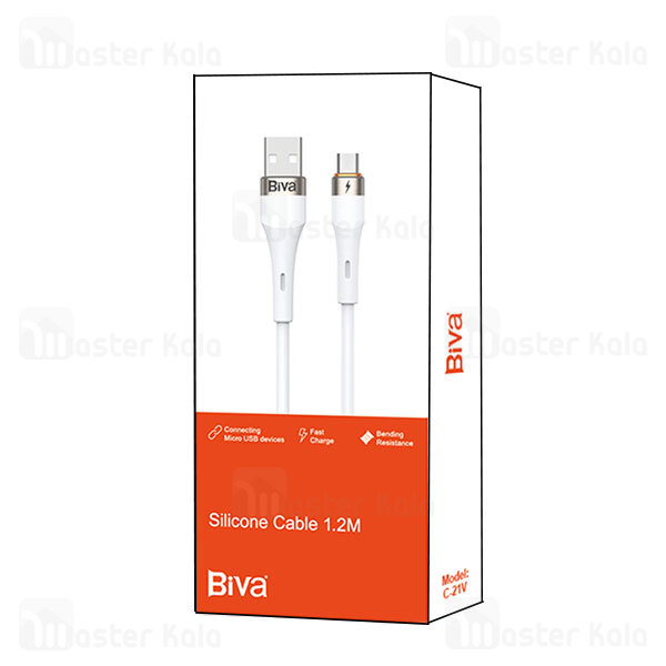 کابل Micro به Biva C-21V USB طول 1.2 متر