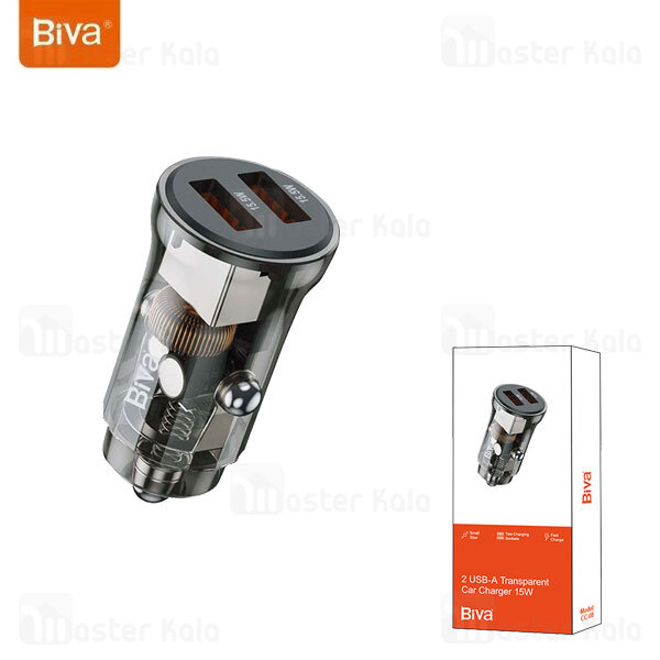 شارژر فندکی 2 پورت بیوا Biva CC-08 توان 15 وات