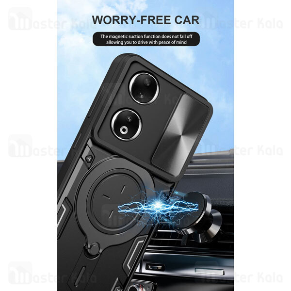 قاب ضد ضربه مگنتی Honor 90 Magnetic Support Case دارای محافظ دوربین